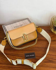 Marc Jacobs The J Marc Shoulder Bag With OG Box & Dust Bag (Brown - 553)