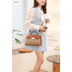 Coach Eliza Top Handle Premium Crossbody Bag With OG Magnetic Gift Box & Dust Bag (Tan Brown - 912)