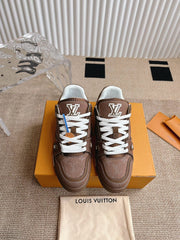 Louis Vuitton Trainer Brown Denim With All Accessories
