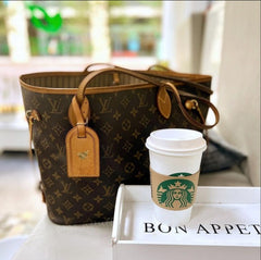 Louis Vuitton LV Neverfull Mono Brown Tote Bag