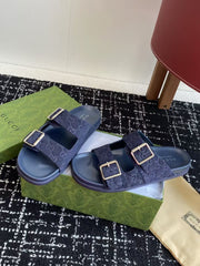 Gucci GG Supreme canvas slides or sandals