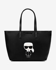 Karl Lagerfeld Womens K-Ikonik Nylon Tote Bag - Black (Large)
