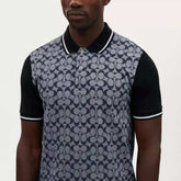 Coac h Navy Blue MonogR@M Imported Polo T-Shirt