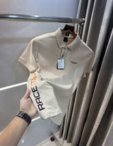 Hacket Beige Logo Print Classic Polo T-Shirt