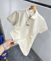 Zar_a Cream Premium Classic Polo T-Shirt