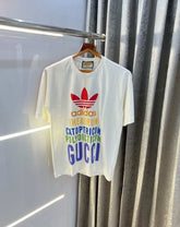 Gucc i White Logo Print Imported Oversized T-Shirt With Premium Box Packing