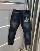 Dolce&Gabbana Carbon Grey Pocket Embroidery Imported Denim