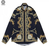 Versac e Couture Black Printed Imported Full Sleeves Shirt