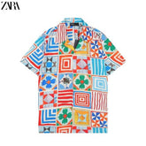 Zar a All Over Printed Imported Half Shirt