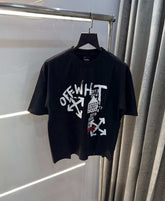 Off White Black Imported Oversized T-Shirt