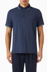 Michael Kors Blue Monogr...aM Premium Polo T-Shirt