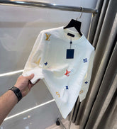 Louis Vuitton White Embroidery Logo Imported Knitted Pull Over