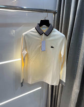 Lacost e cream Premium Classic Full Sleeves Polo T-Shirt