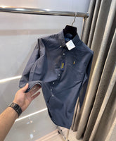 Ralph Lauren Dark Grey Embroidery Logo Classic Shirt
