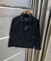Balmai n Paris Black Logo Imported Leather Jacket