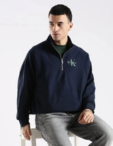 Calvin Klein Navy Blue Zip Premium Sweatshirt