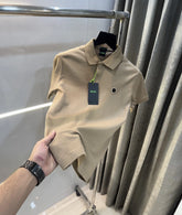 Copy Hugo B0_ss Beige Premium Polo T-Shirt