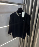 Lacost e Black Zip Imported Pull Over
