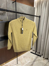 RALPH LAURE_N POLO KNITTED MUSTARD PREMIUM NECK PULLOVER