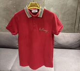 BURBERR_Y RED PREMIUM COLLAR IMPORTED POLO