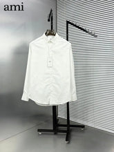 Ami Paris White Embroidry Logo Premium Shirt