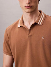 Calvin Klein Brown Embroidery Logo Premium Polo T-Shirt