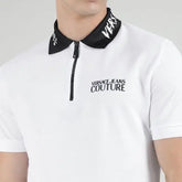 Versace Couture White Logo Work Imported Polo T-Shirt
