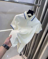 Tomm y Hilfiger Cream Logo Work Premium Polo T-Shirt