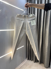Gant Cream Premium Imported Belt Strech Trouser