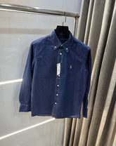 Ralph Lauren Denim Blue Embroidery Logo Denim Shirt