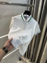 Tommy Hilfiger White Logo Work Premium Polo T-Shirt