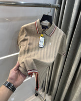 Ralph Lauren Beige Premium Knitted Polo T-Shirt