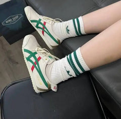 Onitsuka Tiger Mexico 66 Cream Green Orange Mens 7A Premium First Copy D-1840