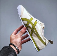 Onitsuka Tiger Mexico 66 Canvas Slip On White Green Girls First Copy D 1847