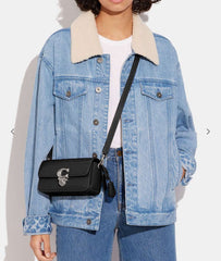 Coach Studio Baguette Black Patent Leather Shoulder Bag