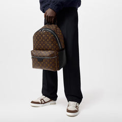 Louis Vuitton Discovery Backpack PM Monogram Macassar Canvas Premium High Quality Backpack With Dust Bag (M6553 Brown)