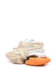 Balmain Beige & White Unicorn Sneakers