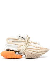 Balmain Beige & White Unicorn Sneakers