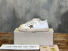 Golden Goose V-star Ltd In Nappa With Pony Skin star And Silver Heel Tab