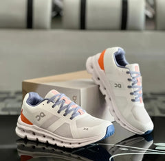 On Cloud Monster Undyed White Flame Running Shoes