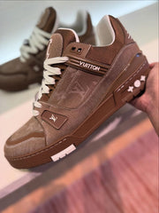 Louis Vuitton Trainer Brown Denim With All Accessories