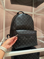 Louis Vuitton Discovery Backpack MM Monogram Eclipse Coated Canvas Premium High Quality Backpack With Dust Bag (M46553 Black)