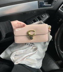 Coach Studio Baguette Red Patent Leather Shoulder Bag