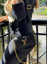 Louis Vuitton LV Multi Pochette Wave With OG Box Dust Bag & Extra Shoulder Strap (Black - 351)
