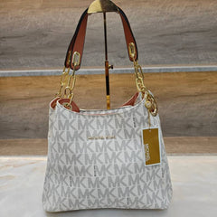 Michael Kors Fulton Shoulder Bag With Dust Bag Beige Brown 8500