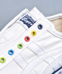 Onitsuka Tiger slip onn rainbow white blue