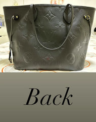 Louis Vuitton Green Monogram Giant With Pouch Empreinte Leather Neverfull MM Bag Green With Dust Bag M5686