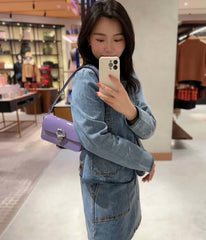 Coach Studio Baguette Red Patent Leather Shoulder Bag