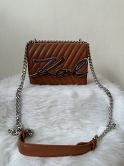 Karl Lagerfeld Quilted Sling With Original Box