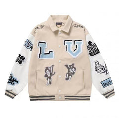 Louis Vuitton Varsity Jacket in Signature Cream